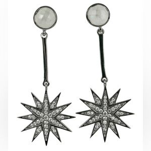 Ela Rae Starburst Moonstone Post Earrings